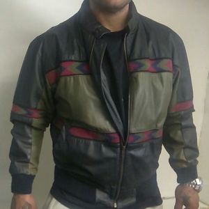 Vintage 90's Leather Bomber Jacket